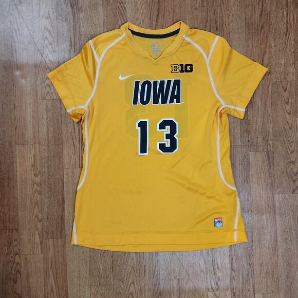 Iowa Hawkeyes Game Worn Soccer Jersey Big 10 Women #13 Sz. L - Picture 1 of 3